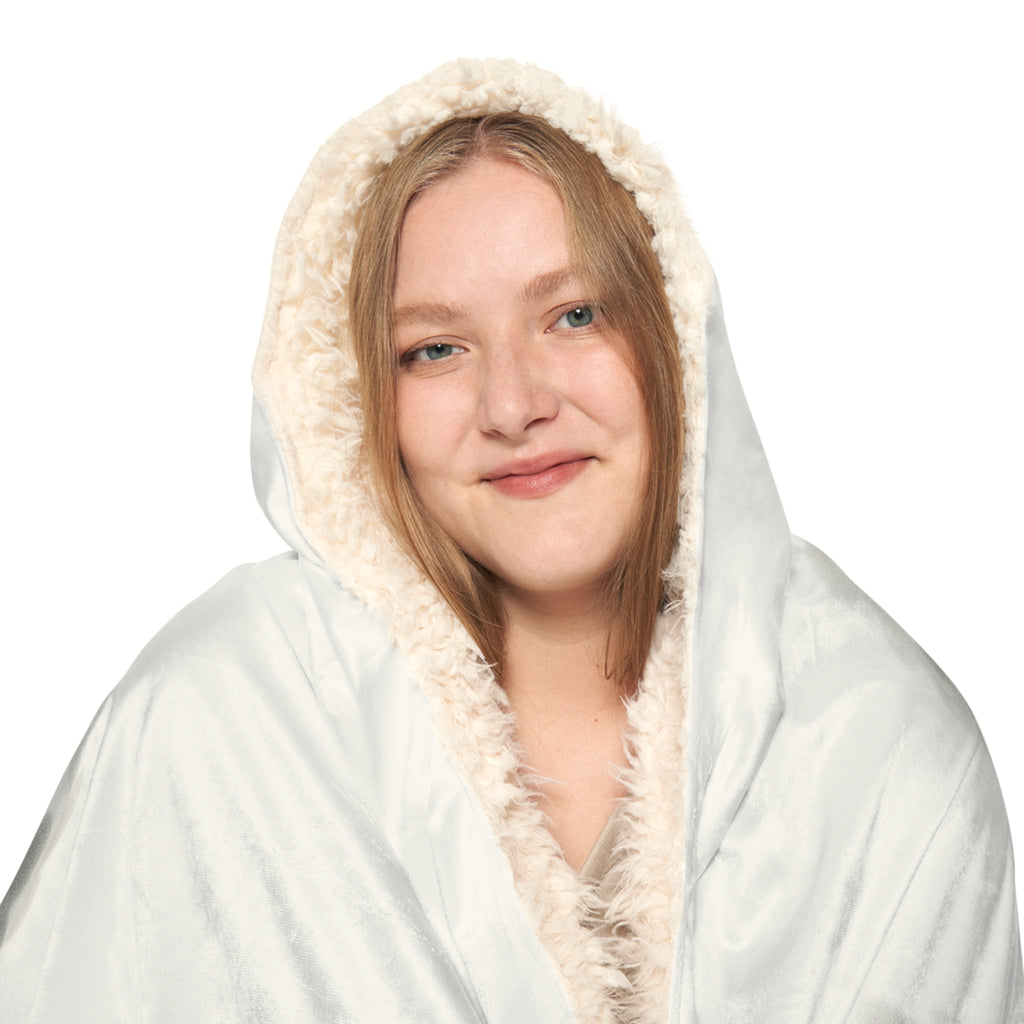 Christian Prayer Hooded Blanket with Dog Portrait — Jesus & Cross Memorial Throw